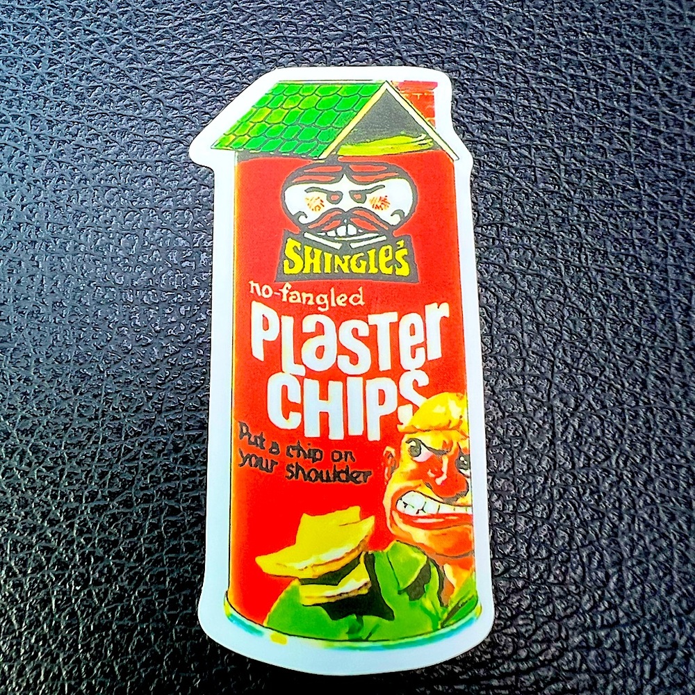 Shingles Plaster Gross Crude Rude Blunt Brand Parody 80s 90s Blunt Funny Sticker